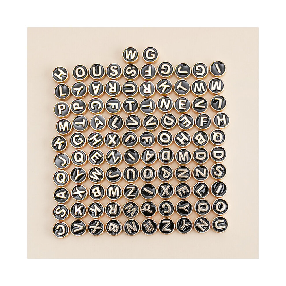 50pcs/lot 8mm Mixed Bead Alphabet Letter Spacer Beads For Necklace Bracelet DIY Jewelry Making Accessories-image-OPC-PBRQZFR-NEW