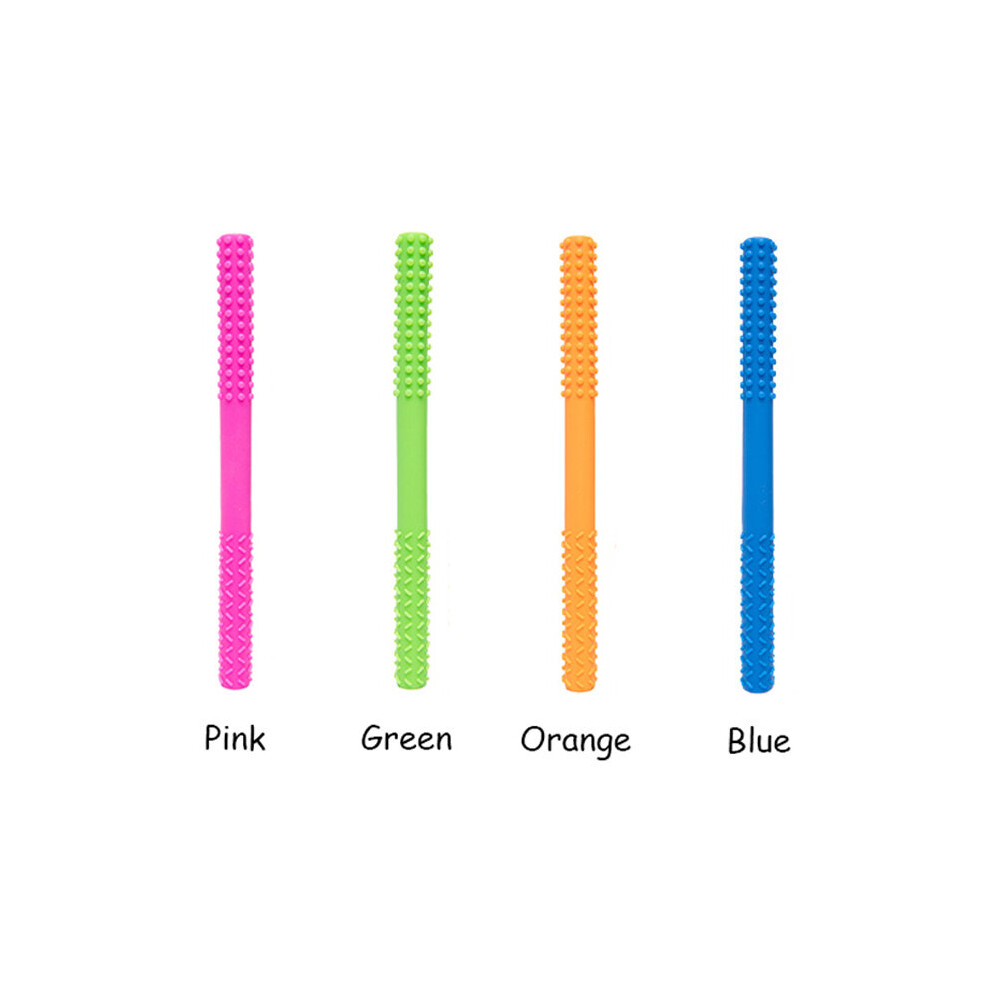 Chenkai 1Set Silicone 4Pcs Tube Teether Diy Baby Chewing Pendant Nursing Sensory Teething Pacifier Dummy Jewelry Animal Toy Multicoloured