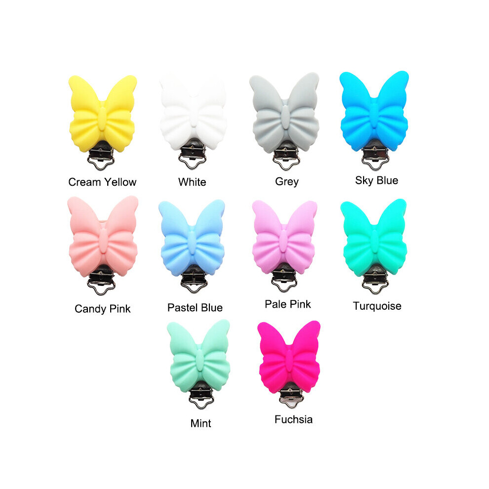 Chengkai 10Pcs Silicone Pacifier Clips Bpa Diy Round Bear Flower Dinosaur Baby Nursing Dummy Draft Toy Accessories Clip Multicoloured