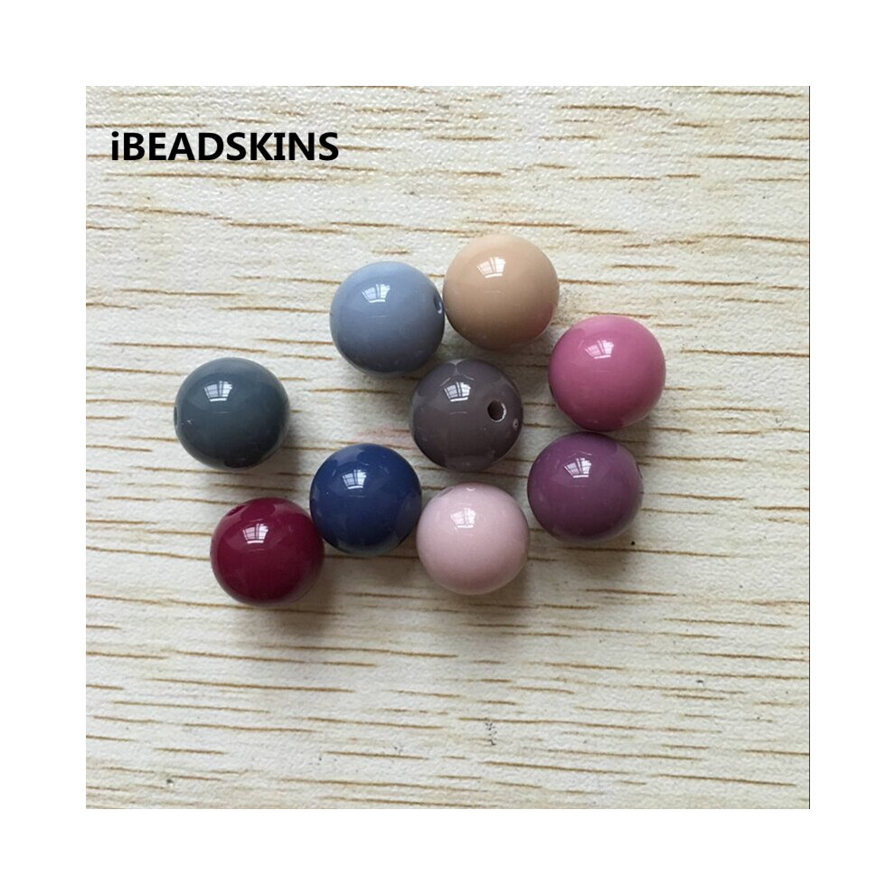 Arrival! 20mm 100pcs Dark Chunky Acrylic Round Beads For Necklace Bracelet DIY Jewelry Findings&Components-image-OPC-PBRR2SS-NEW