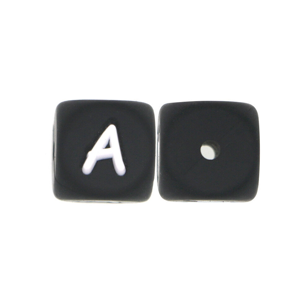 Kovict 12Mm 50/100/200/500/1000 Pc Silicone Alphabet Letter Beads Baby Teeth Pacifier Chain Silicone Baby Teether Bpa Multicoloured