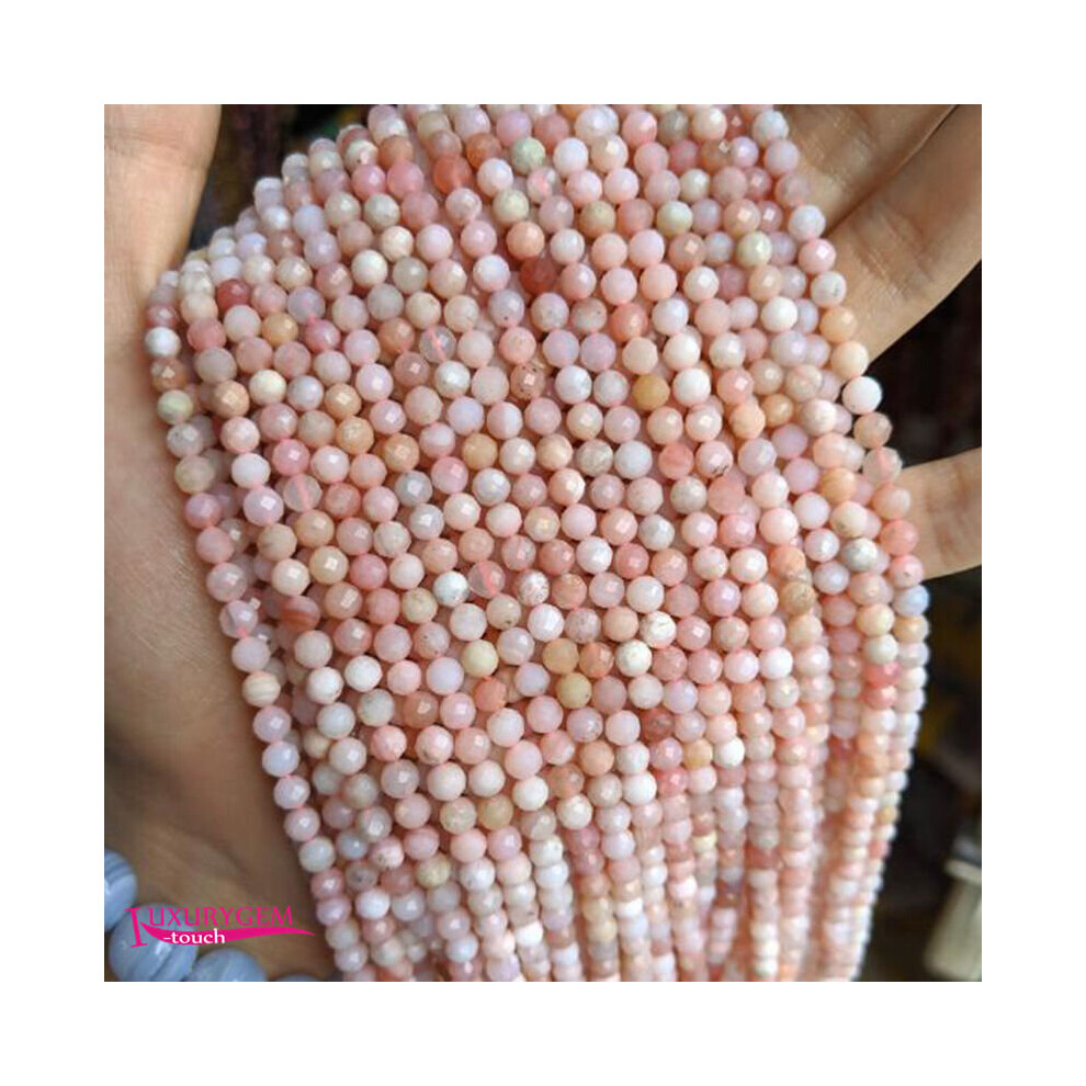 Natural Pink Opal Stone Loose Small Beads 2/3/4mm Faceted Round Shape DIY Jewelry Accessories wk345-image-OPC-PBRR596-NEW