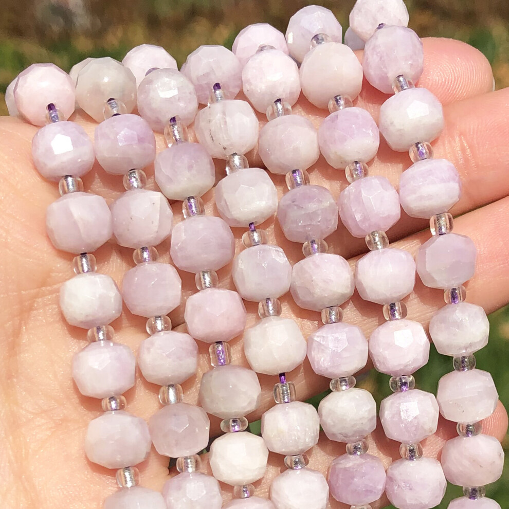 Natural Stone Wheel Shape Faceted Kunzite Purple Spodumene Beads for Jewelry Making Diy Needlework Bracelets Accessories 6x8mm-image-OPC-PBRR5JZ-NEW