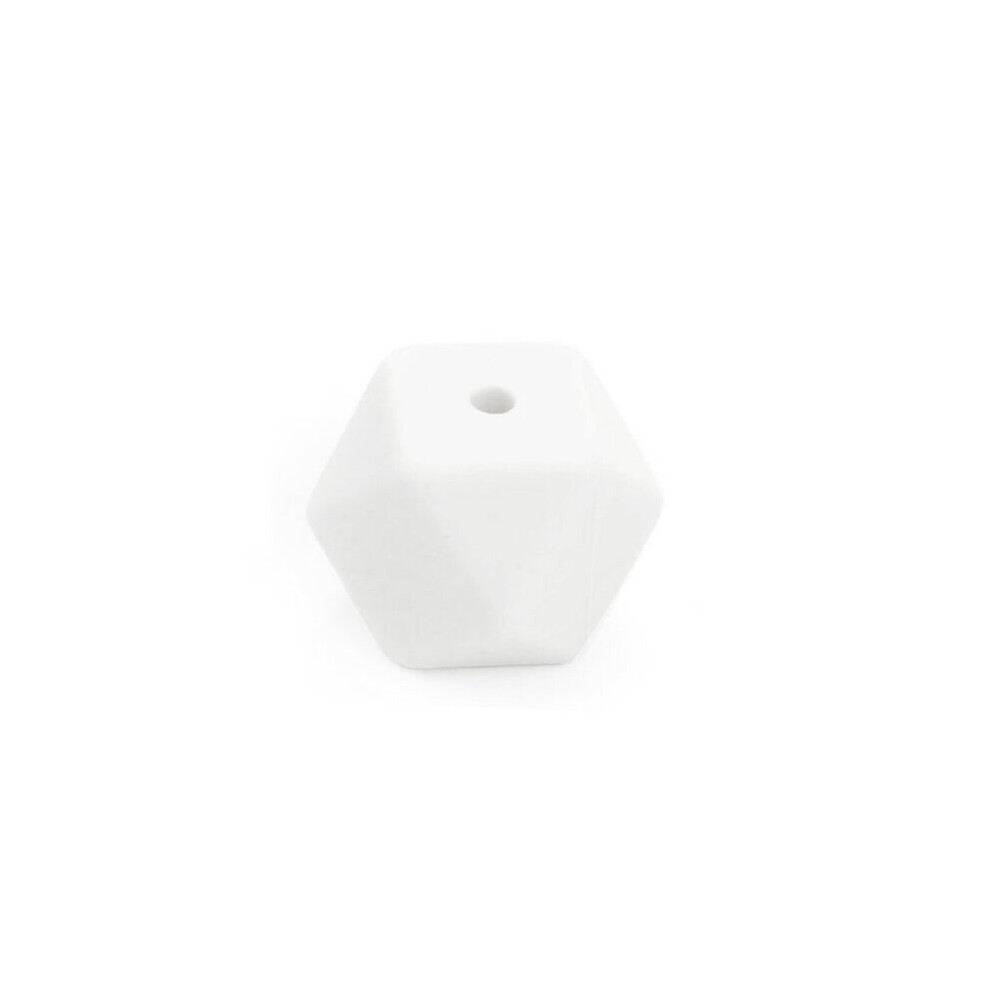 Silicone Beads 14mm Hexagon Mini Smaller Beads Teething Necklace Silicone Teething Beads For Baby Teether BPA Safe Beads