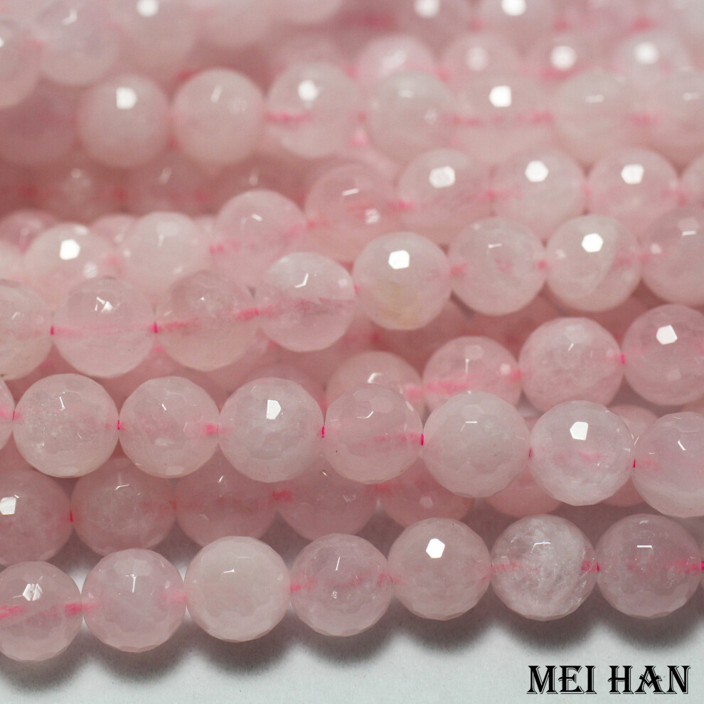 Meihan 10mm (2 strands/lot) shinny Pink quartz faceted beads for jewelry making DIY bracelet necklace-image-OPC-PBRR29Z-NEW