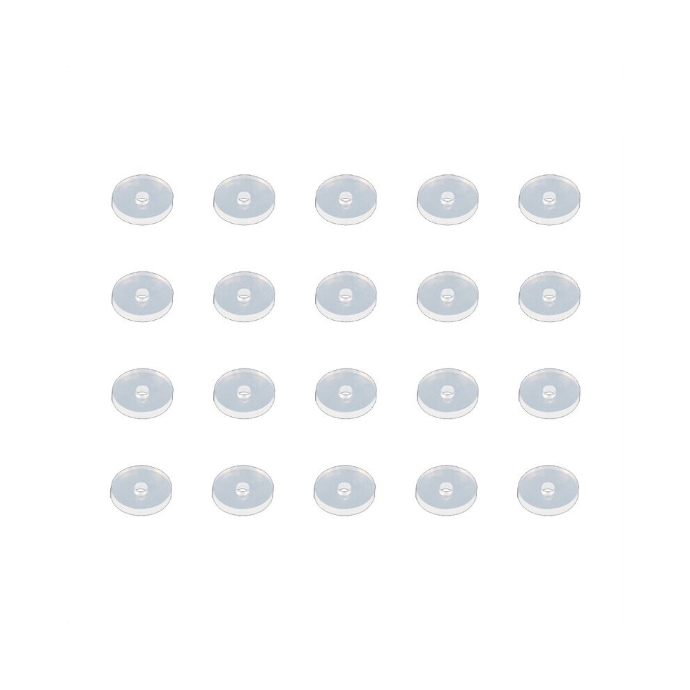 20Pcs Sterile Silicone Flexible Piercing Healing Disc Disk No Pull No Bump 7mm K3ND