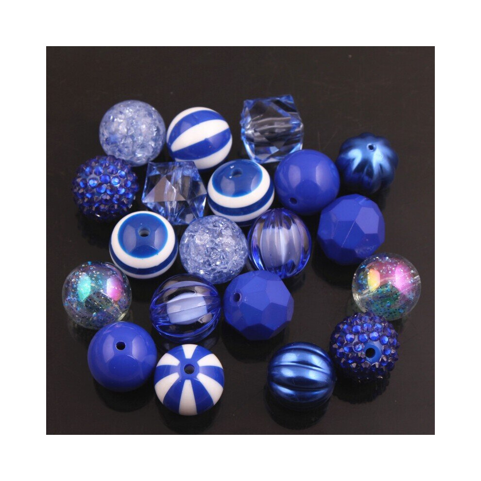 RB-03 20mm Mixed Style Acrylic Chunky Beads 50pcs A Lot Beads for Bubblegum Chunky beads Necklace Jewelry-image-OPC-PBRR928-NEW