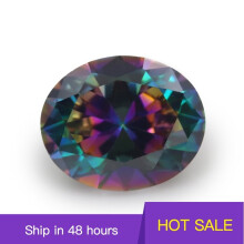 Size 3x5mm~10x12mm Multiolor Oval Cut Plating Cubic Zirconia Stone Loose CZ Stones Synthetic Gems