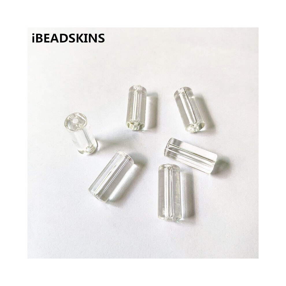 arrival! 24x10mm 240pcs Clear acrylic Cylindrical shape beads for Necklace,Earrings parts,hand Jewelry DIY-image-OPC-PBRR99S-NEW