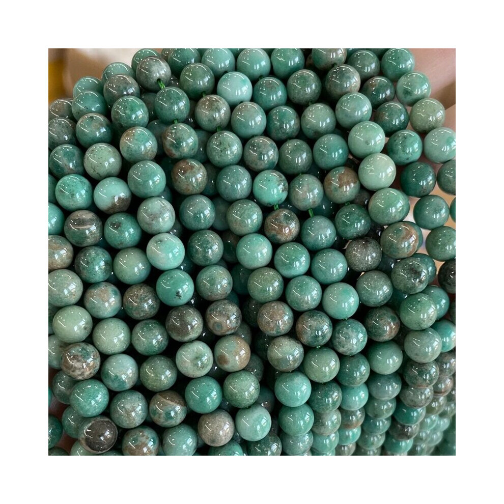 100% Natural Stone Green Turquoise Agate Round Loose Beads Strand 6 8 10MM 15Inch For Jewelry DIY Making Necklace Bracelet-image-OPC-PBRR9V5-NEW
