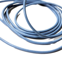 Aaazee 5 Yards 3mm Diameter Round Real Cow Hide Jean Leather Cord, Coated Strap RLG3M59