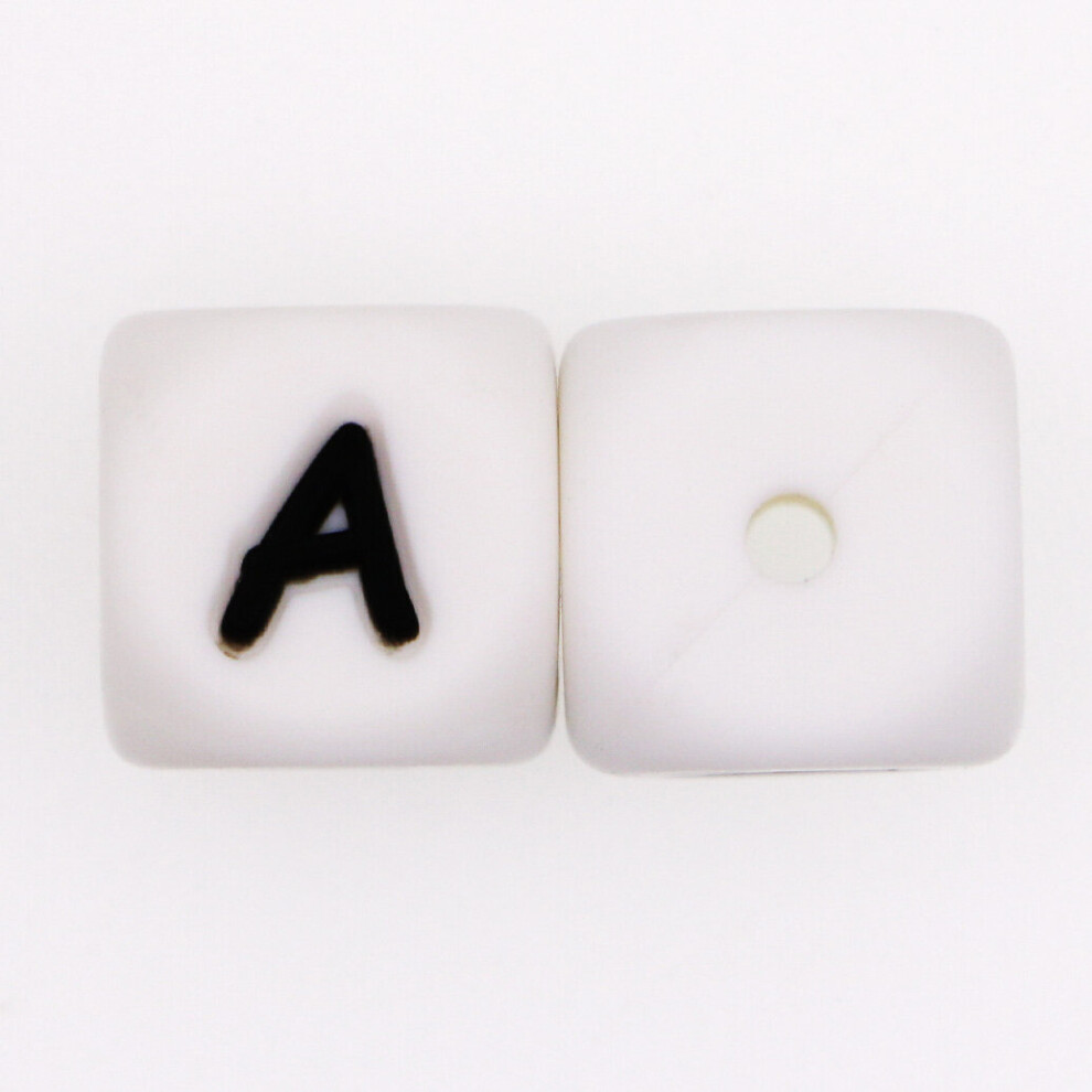 Kovict 100/200/500Pc 10Mm Silicone Letters Beads Baby Teething Teethers English Alphabet Letter Beads Bpa Baby Shower Multicoloured