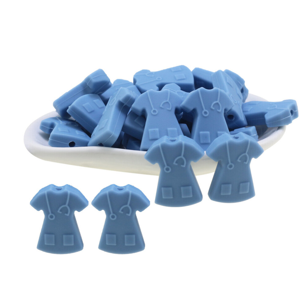 100pcs Silicone Beads Nurse Food Silicon Teether Round Ball Baby Chewable Teething Beads Scrub Tops For Diy Pens Keychain