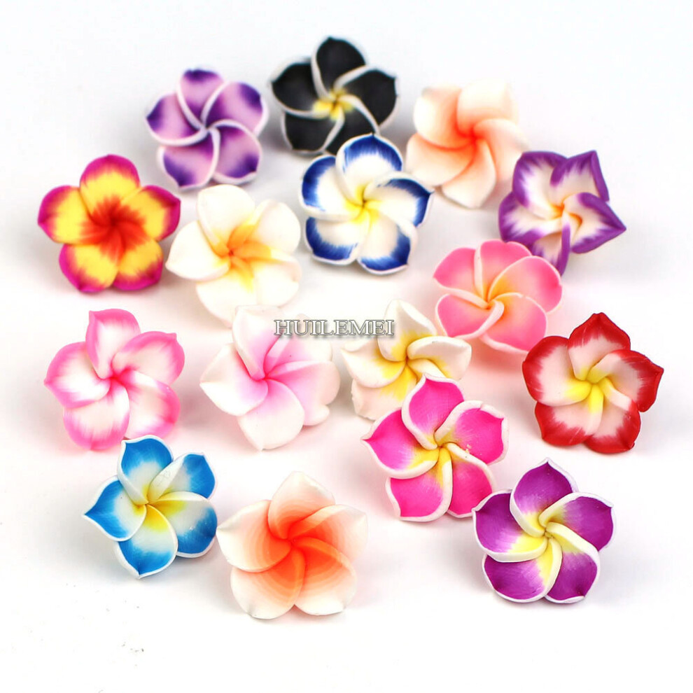 50pcs/lot 20mm Mixed Polymer Clay Flower Spacer Loose Beads for DIY Bracelet Jewelry Making Accessories Lots-image-OPC-PBRRD7V-NEW