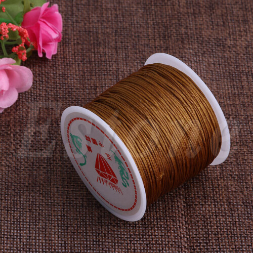 0.8mm Nylon Cord Thread Chinese Knot Macrame Rattail Bracelet Braided String 45M 1