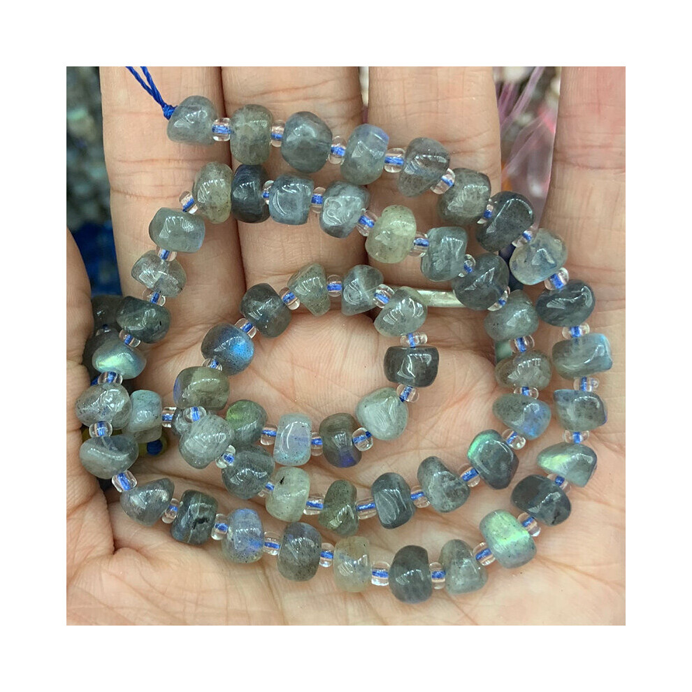Natural Labradorite Stone Beads 15'' Freeform Chips DIY Spacer Loose Beads For Jewelry Making Beads Women Bracelet Necklace Gift-image-OPC-PBRRBNR-NEW