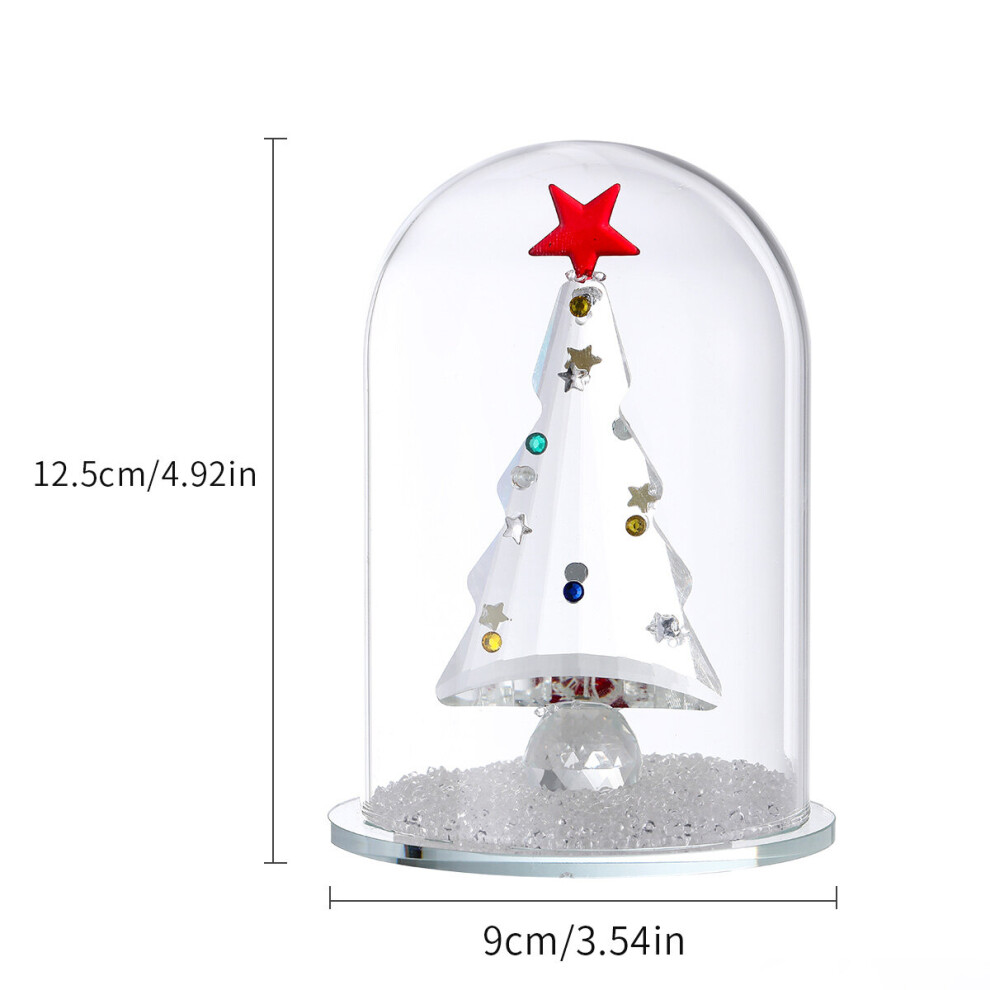 Handcrafted Crystal Christmas Tree Ornaments Clear Crystal Glass Figurine Holiday Gift Home Table Decor-image-OPC-PBRRFDG-NEW