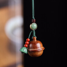 Wood bell incense expander wood carved sachets aromatherapy car hanging bag mobile phone pendant wooden incense box