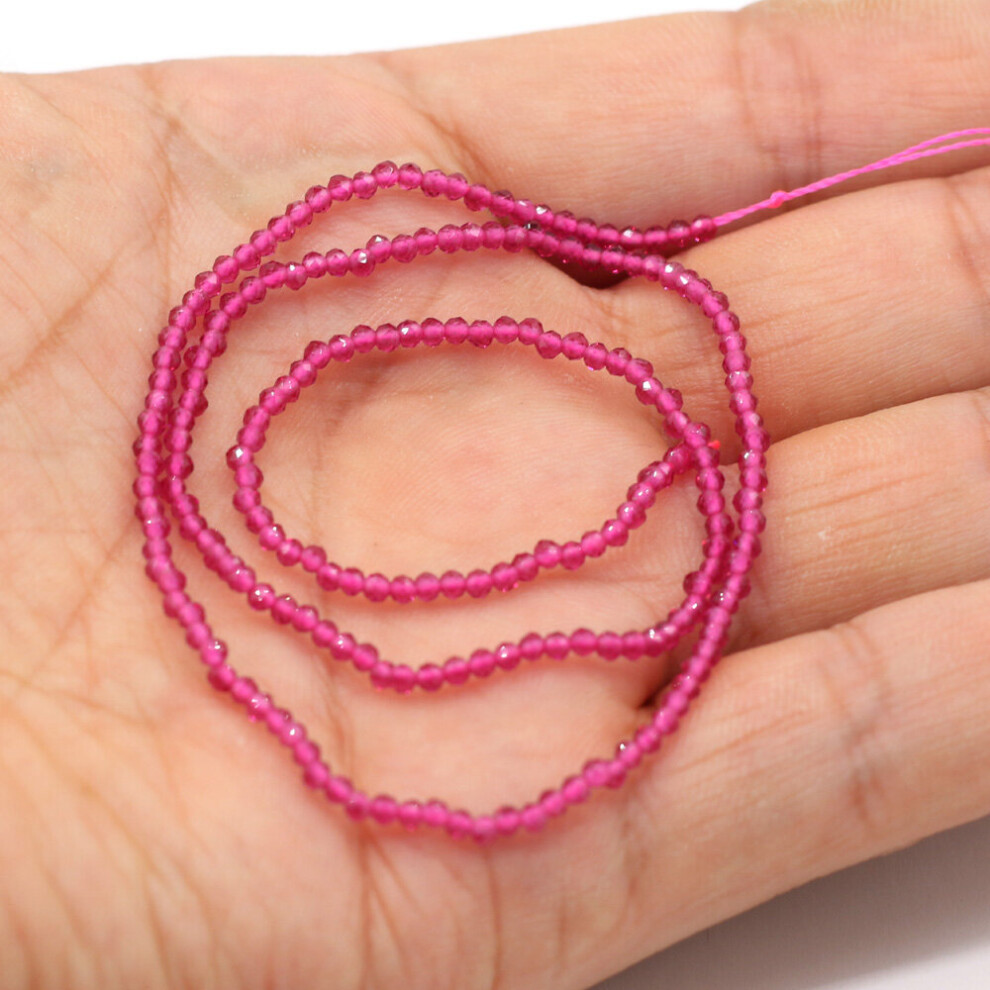 3pcs Natural Semi-precious Stone Beads Pink Purple Spinels 2mm Loose Stone Beads for Jewelry Making DIY Bracelet Necklace Strand-image-OPC-PBRRGKM-NEW