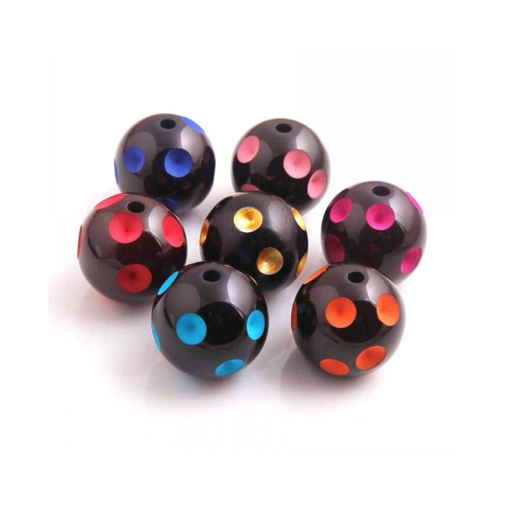 20mm 100pcs rainbow Chunky Resin polka dot Beads For Jewelry Beaded Necklace Making-image-OPC-PBRRHCJ-NEW