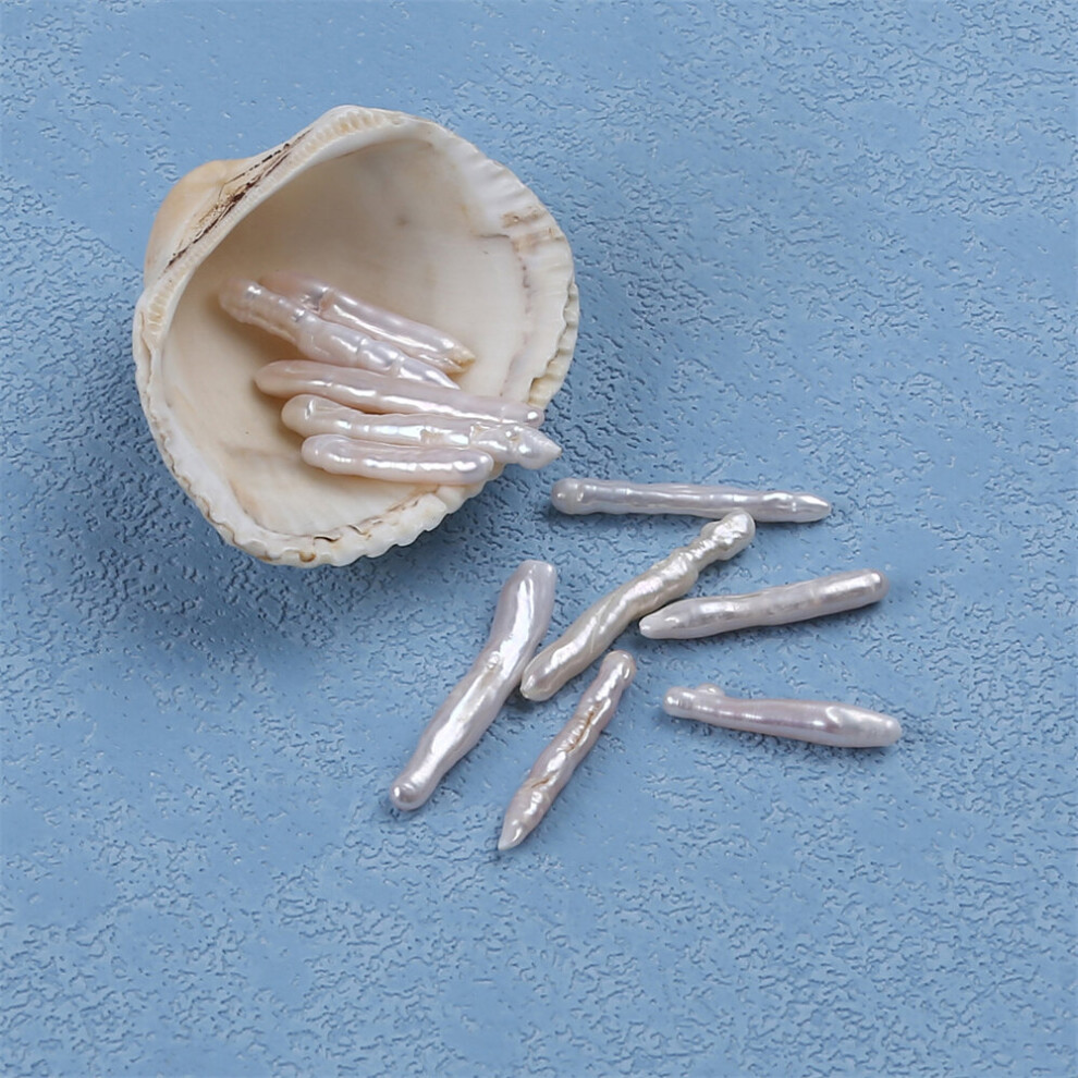 20-35mm AA Unique Natural Freshwater Toothpick Shape Pearl for Jewelry Making-image-OPC-PBRRJS6-NEW