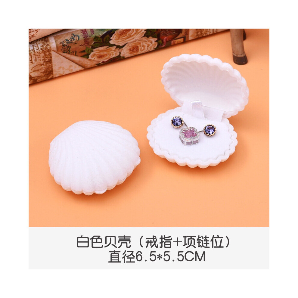 Jewelry Shell Heart Velvet Boxes for Women Wedding Engagement Ring Earrings Necklace Portable Display-image-OPC-PBRRM5G-NEW