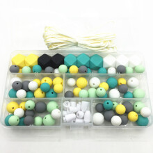 Silicone Beads DIY SETeco baby teething beads set nursing DIY Chew Jewelry Silicone Baby teeth Necklace