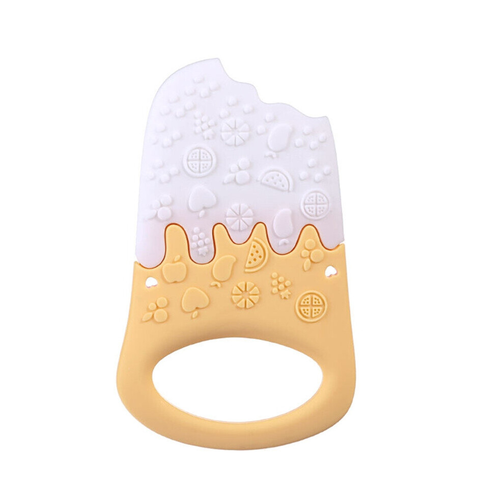 Chengkai 5Pcs Silicone Ice Cream Teether Diy Bpa Baby Cartoon Pacifier Dummy Pendant Nursing Jewelry Crafts Lovely Toy White