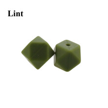 100pcs 17mm Hexagon Silicone Beads For DIY Teething Necklace Pendant Silicone Teething Beads Food Silicone Teething Beads