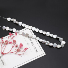 Heart Shaped Natural Baroque Pink Pearl Bracelet Necklace Jewelry For DIY Jewelry Birthday Gift Size 13-15mm