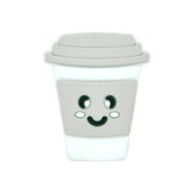 Chenkai 50pcs Silicone Coffee Cup Beads Baby Beads BPA Infant Chewable Dummy Necklace Pacifier Toy Accessories