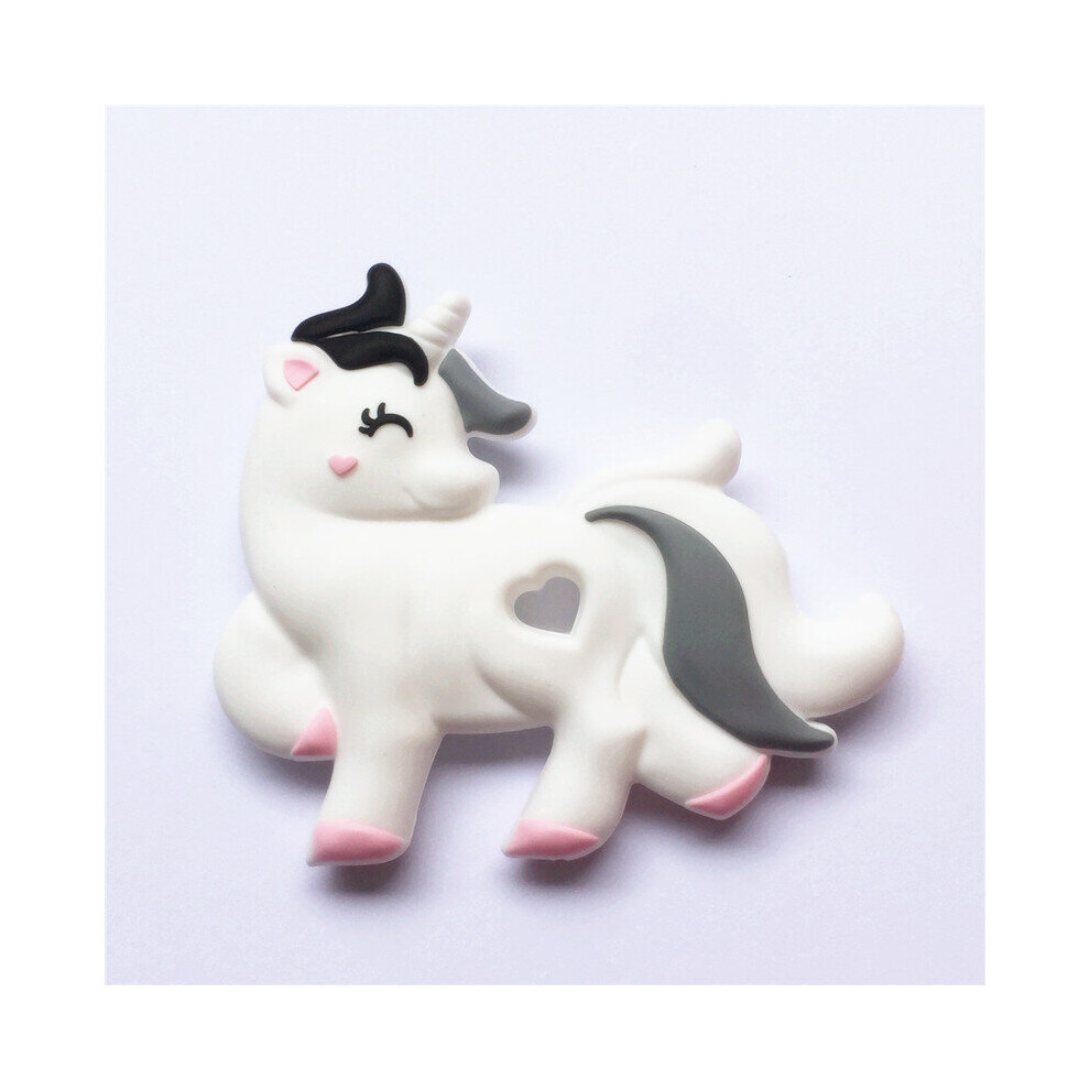Chengkai 10Pcs Bpa Silicone Unicorn Teether Baby Shower Animal Pacifier Dummy Pendant Nursing Diy Sensory Toy Accessories Multicoloured