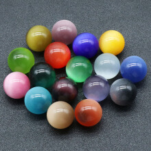 20mm Cat's Eye ornament Reiki Healing Chakra Quartz Mineral Crystal Tumbled Gemstone Hand Piece Home Decoration Jewelry Making