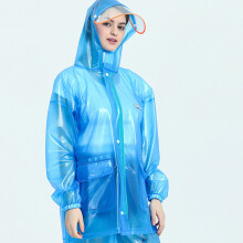 (Skyblue White-M 2MM) Women Men Raincoat for Cycling Outdoor Motorcycle Tourism Hiking Adult Transparent Split Waterproof Rain Jaet and Pants Sets