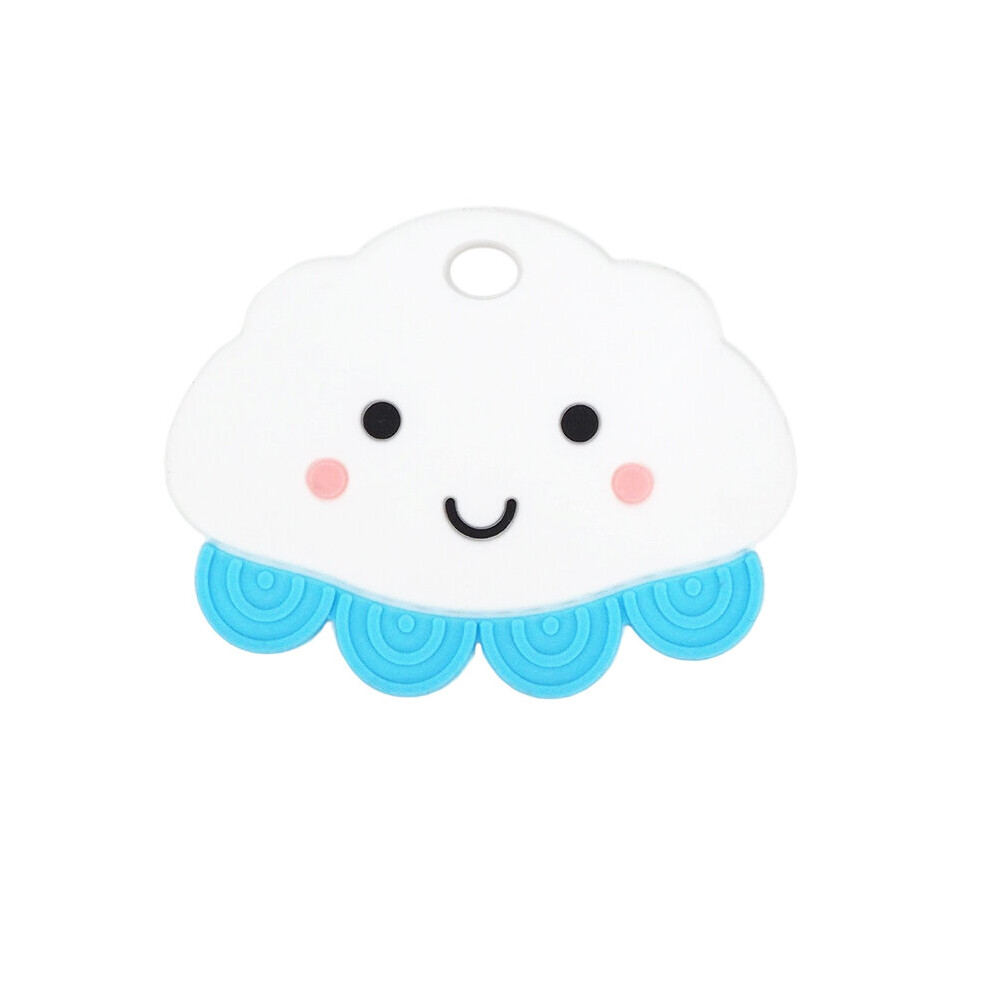 Chenkai 10PCS Silicone Cloud Teether Smoothing Cartoon Pacifier For Baby Sensory Nursing Necklace Bracelet Jewelry Accessories