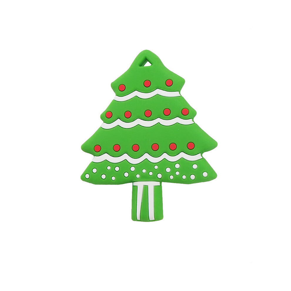 Chenkai 10PCS Silicone Christmas Tree Teether Food Baby Pacifier Teething For Baby Nursing Accessories and BPA