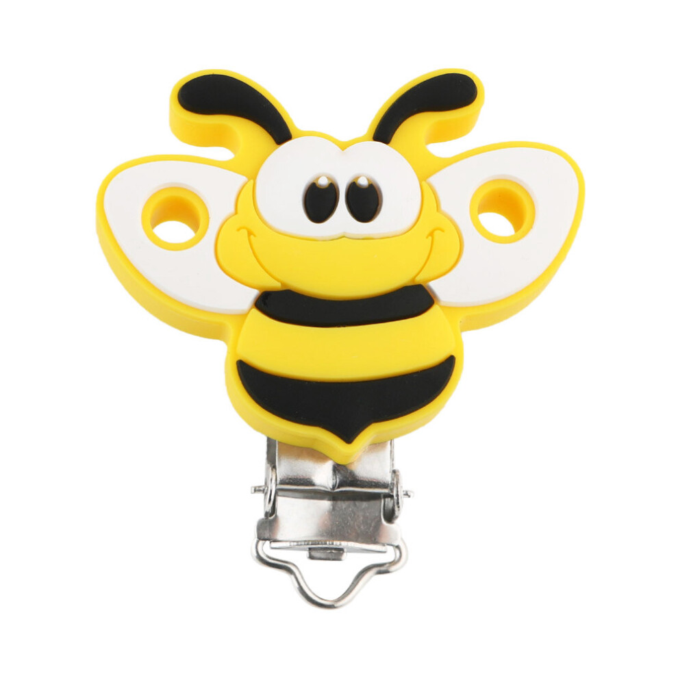 Chenkai 20Pcs Silicone Bee Teether Clip Bpa Baby Diy Cartoon Pacifier Dummy Nursing Soother Sensory Toy Gift Accessories Multicoloured