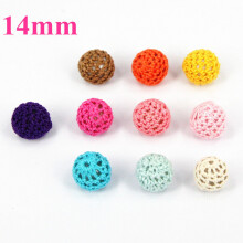 14mm/20mm Handmande wooden crochet beads With Acrylic Beads inside for breastfeeding Mommy nursing necklace 100pcs/lot