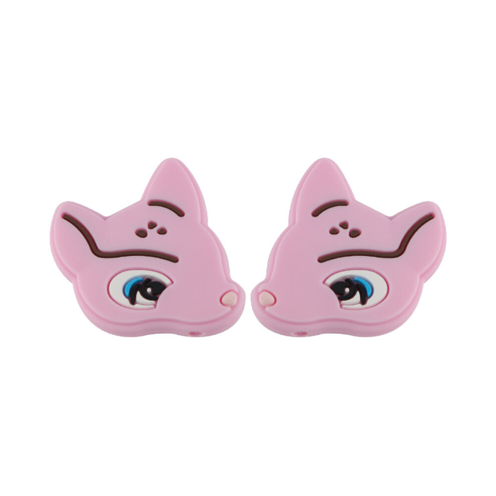 Kovict 50/100/200Pcs Deer Silicone Beads Baby Molar Teether Diy Pacifier Chain Accessories Baby Chewable Nursing Toys Multicoloured