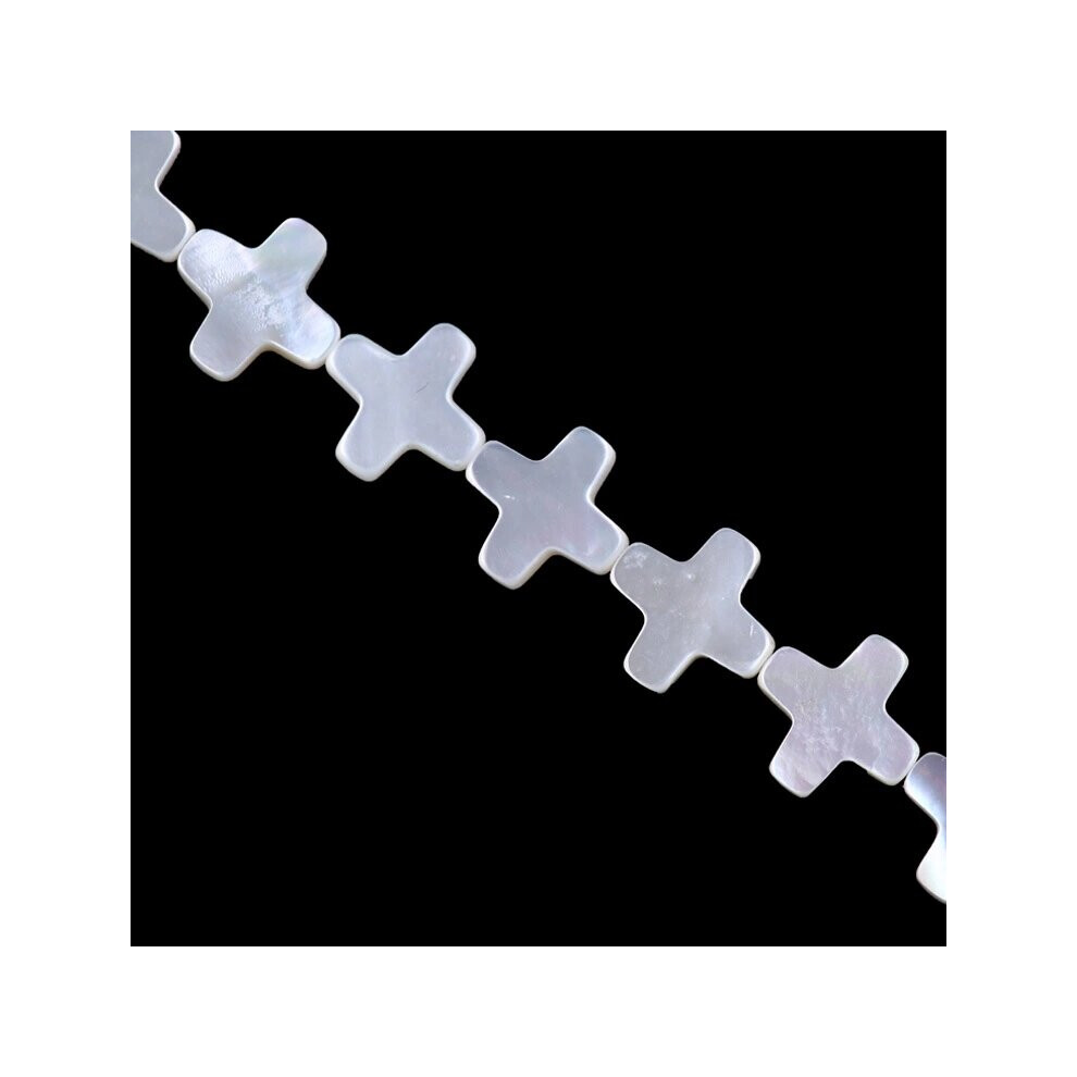 10mm natural Cross Shape shell strand for jewelry making-image-OPC-PBRRQG7-NEW