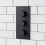 NES Home Ultra Slim Overhead Rainfall Shower Faucet Complete Matte Black Wall Mounted Set 3