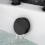 NES Home Ultra Slim Overhead Rainfall Shower Faucet Complete Matte Black Wall Mounted Set 4