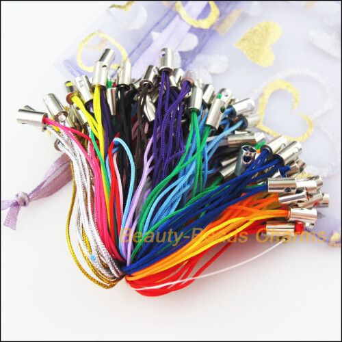 200Pcs Mixed Mobile Phone Dangle Strap Strings Threads Cords 52mm 2