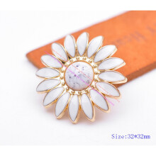 10X BEAUTY METAL DAISY FLOWER LEATHERCRAFT WESTERN HORESE SADDLE HEADSTALL CLOTHES TURQUOISE SILVER CONCHO 32MM