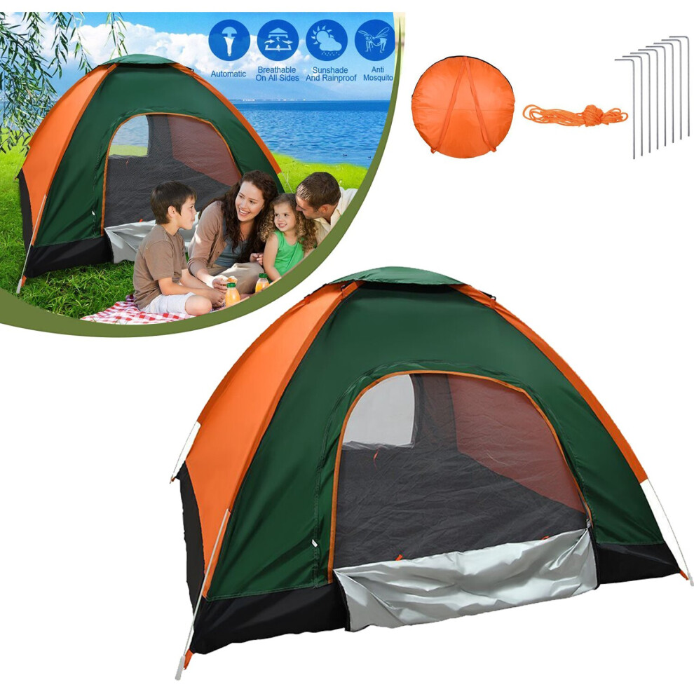 3-4 Man Automatic Pop Up Tent Camping Tent Family Outdoor Hiking Tent