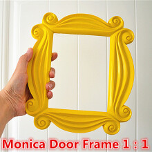 TV Series Monica Door Frame Wood Yellow Photo Frames Collectible Home Decor Collection Cosplay Gift