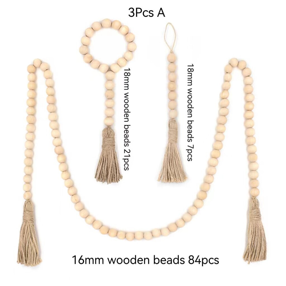 DIY Multiple Styles Log Tassel Wooden Bead Ornaments Crafts Kids Toys Jewelry Bracelet Accessories-image-OPC-PBRRRYV-NEW