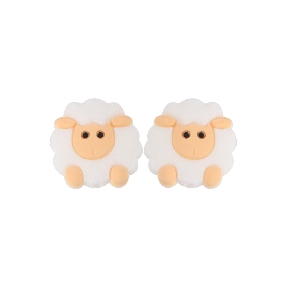 Kovict 50/100/200Pcs Sheep Silicone Beads Food Silicone Teether Diy Nursing Necklace Accessories Perle Beads Baby Teethers Multicoloured