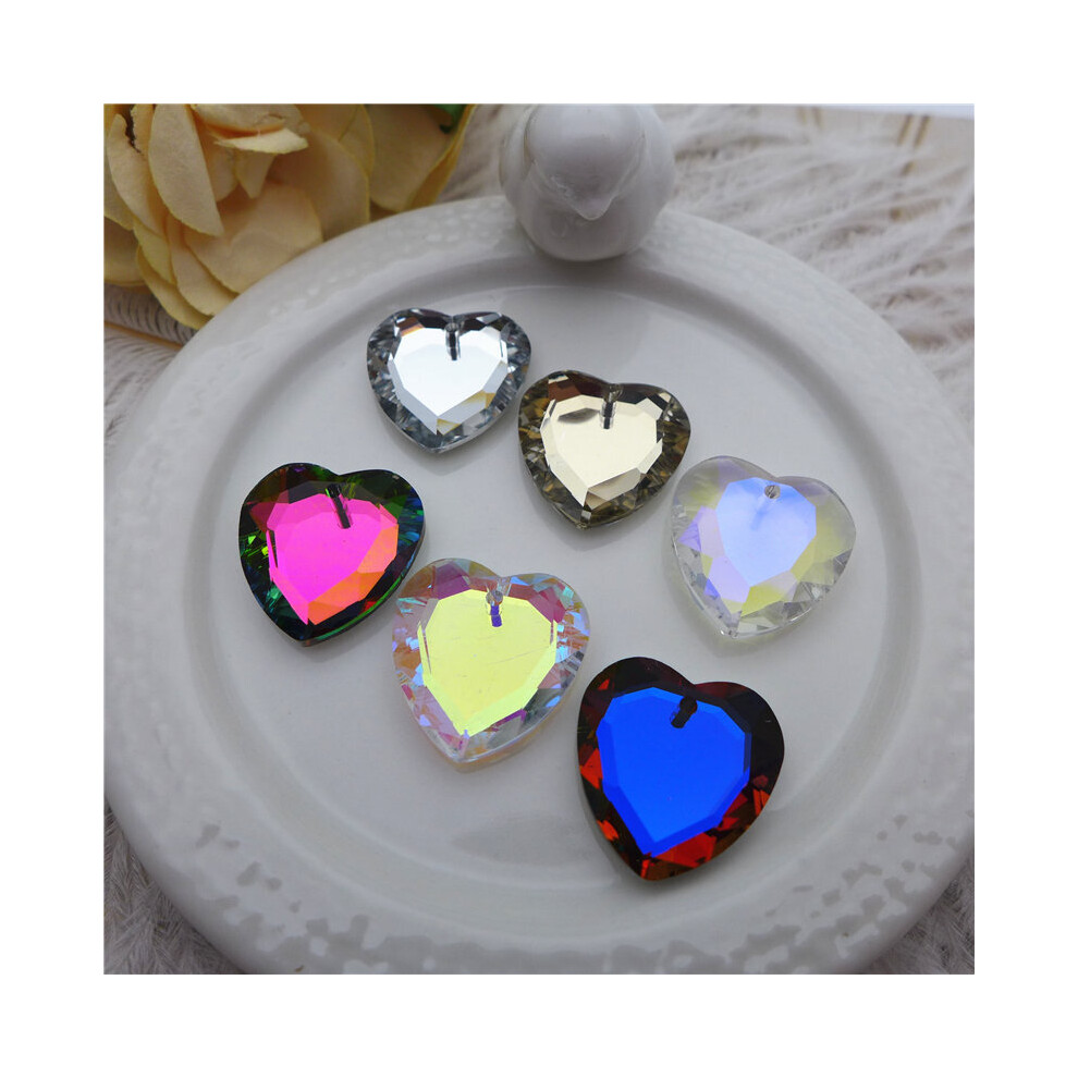 18mm charms glass Faceted flat heart pendant Crystal Jewelry Findings Loose Beads DIY Accessories 35pcs PW00-image-OPC-PBRRVWJ-NEW