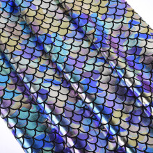 1 Yard Mermaid Scale Pattern Fabric Fish Scales Spandex Fabric Holographic Fish Scale Stretch Fabric Colors to Choose